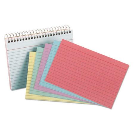 TEACHERS AID 4 x 6 Spiral Index Cards - 50 Cards, Assorted Colors TE41915
